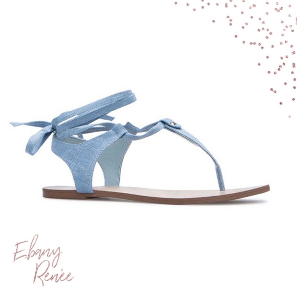 Shoe Dazzle | Coretta Denim Thong Sandal